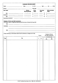 Running Record Sheet Pad - 2nd Edition